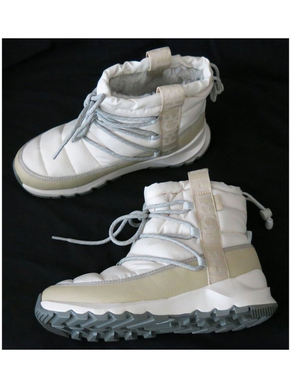 NIB $150 THE NORTH FACE ThermoBall Lace Up WP Bootie TNF Glacier Gray/Gravel 7